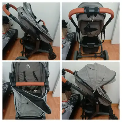 Coche de bebé plegable con manillar ajustable - miniatura 1