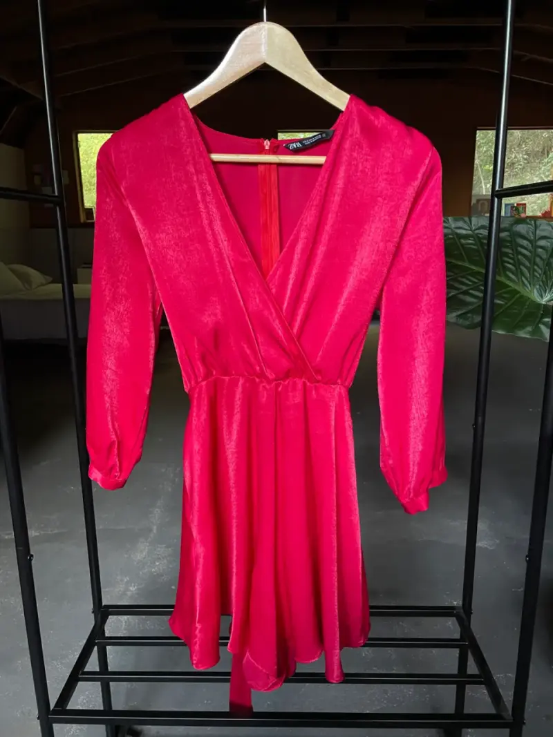 ❤️Vestido Zara con lazo en espalda Talla S - 1