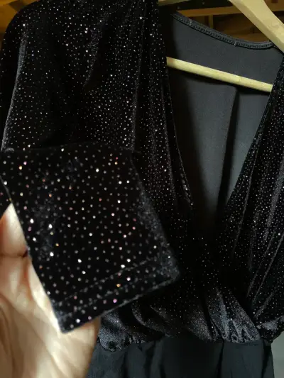 Body Missguided terciopelo negro y brillos tornaso - miniatura 3