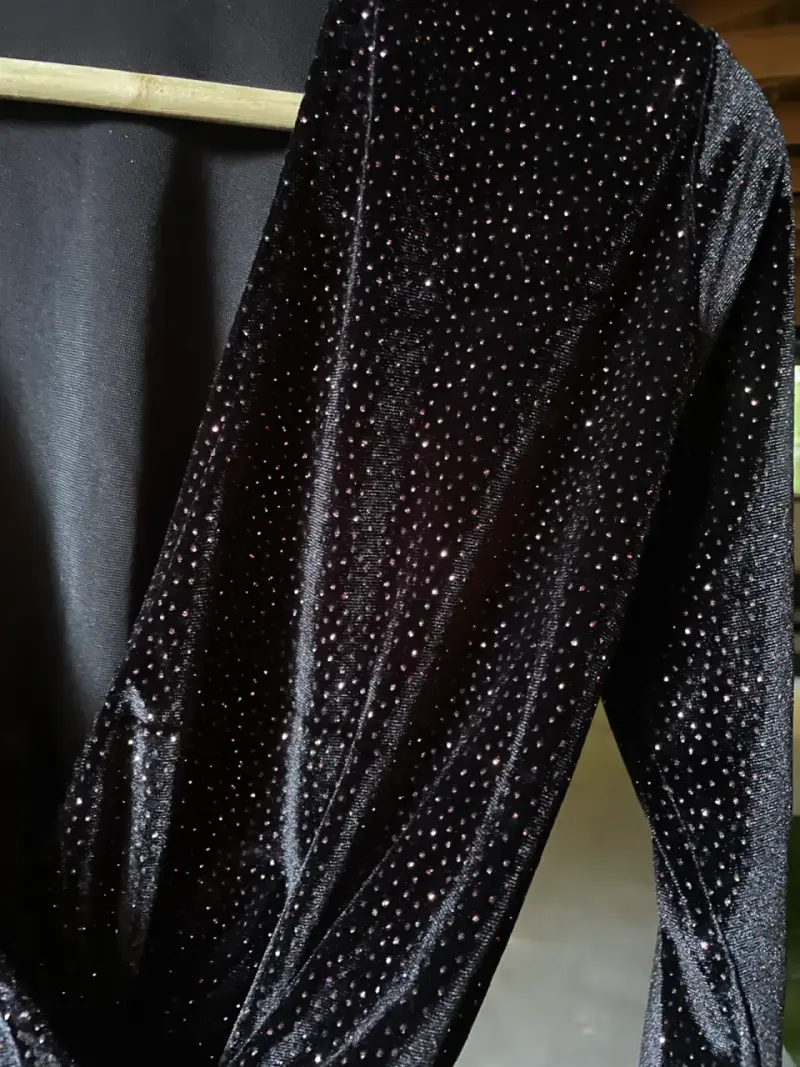 Body Missguided terciopelo negro y brillos tornaso - 4