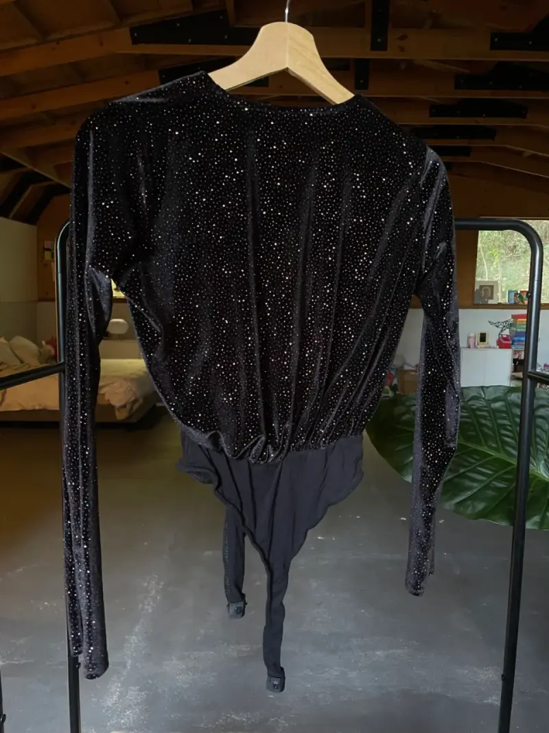 Body Missguided terciopelo negro y brillos tornaso - 5