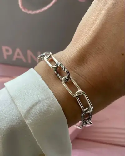 Pulsera Pandora eslabones  plata - miniatura 1