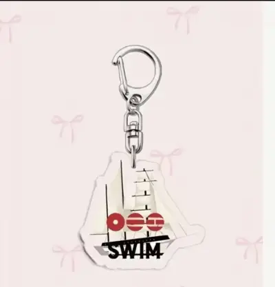 Llavero Arirang  BTS de Acrílico con Diseño Rojo - miniatura 4