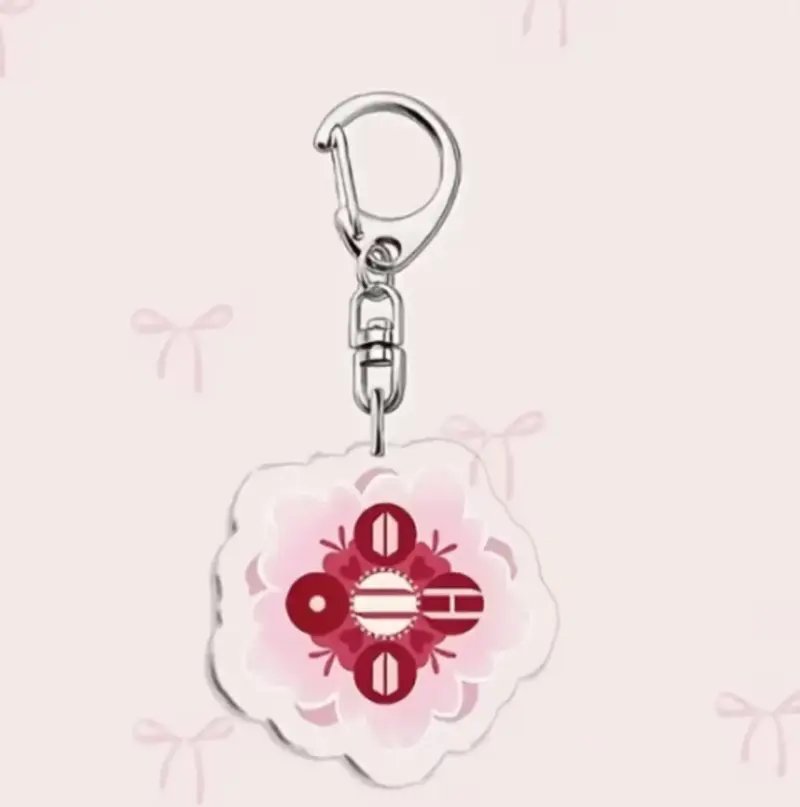 Llavero Arirang BTS de Acrílico con Diseño Rojo - 5