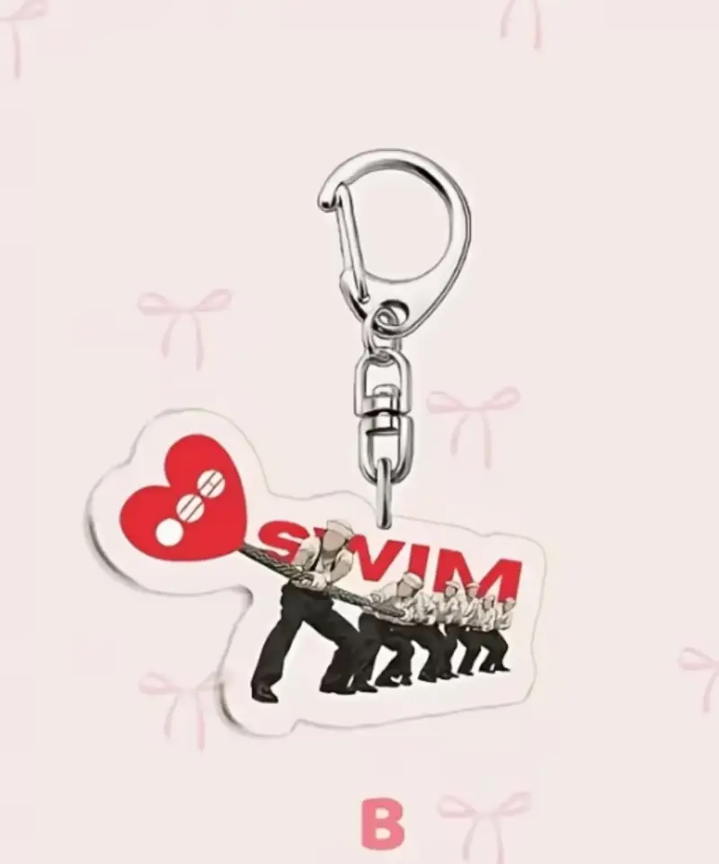 Llavero Arirang BTS de Acrílico con Diseño Rojo - 6