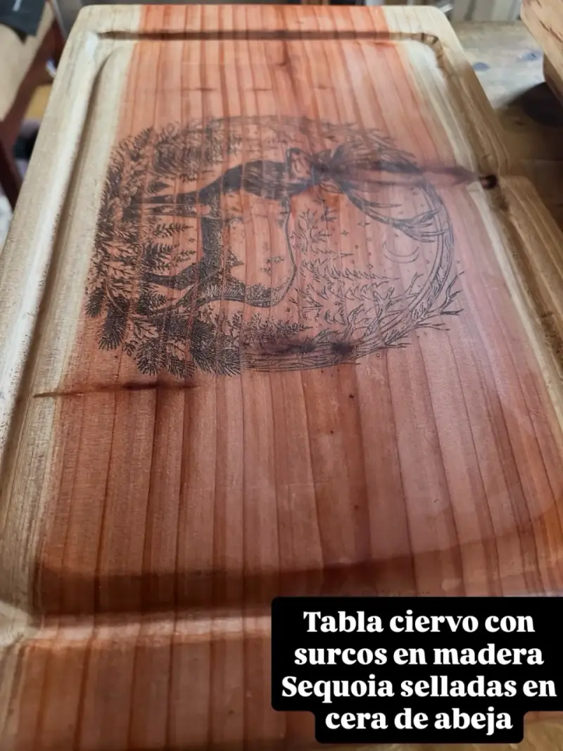 Tabla de cortar de madera grabada vikinga y otros - 5