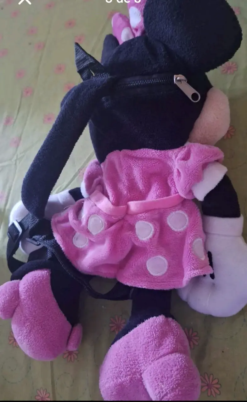 Mochila Peluche de Minnie Mouse en vestido rosa - 2