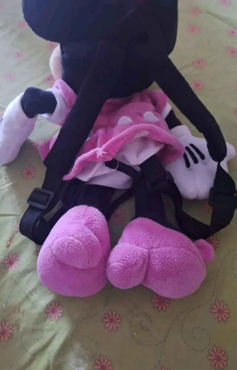 Mochila Peluche de Minnie Mouse en vestido rosa - 3