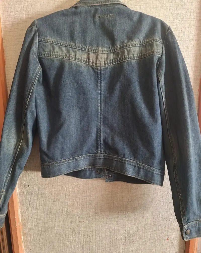 Chaqueta de mezclilla azul para mujer - 2