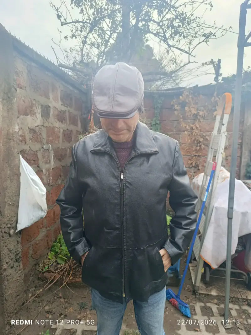 Chaqueta de cuero negra para hombre marca Marquis - 2
