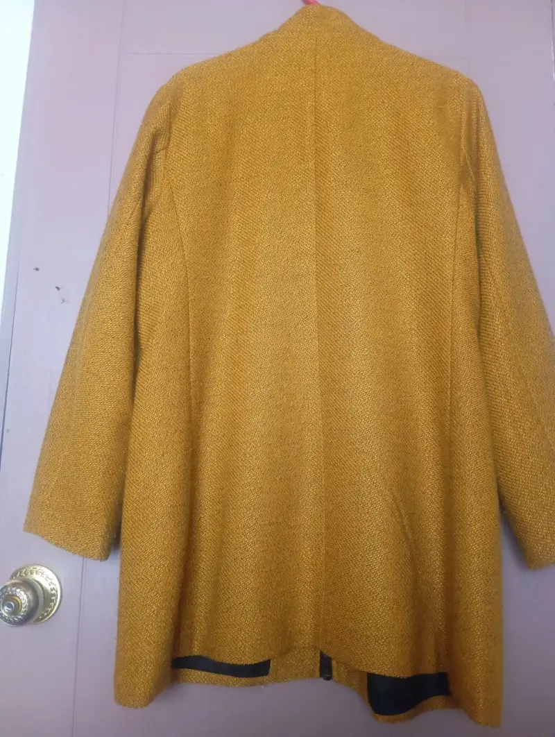 Chaqueta de punto mostaza con cierre Zibel - 2