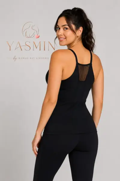 Polera deportiva negra para mujer - miniatura 1