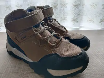 Botas de senderismo para niños C7A marrones - miniatura 1