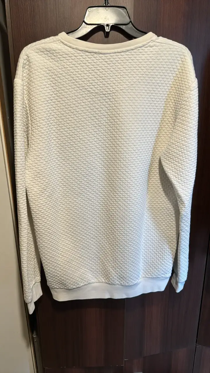 Polerón blanco texturizado para mujer - 2
