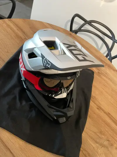 Casco Bici integral Fox Proframe XL + Antiparras - miniatura 2