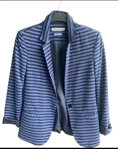 Blazer a rayas azul y negro para mujer - miniatura 1