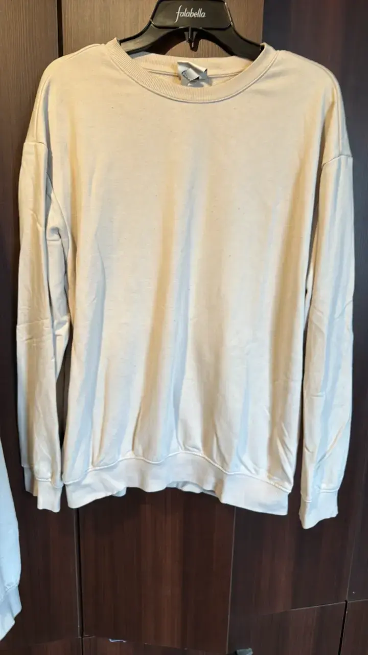 Polerón beige unisex de algodón - 1