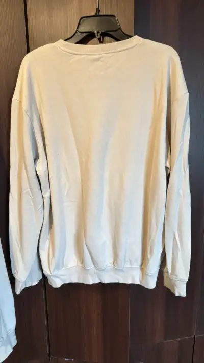Polerón beige unisex de algodón - miniatura 2