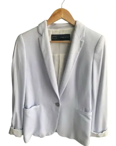 Blazer blanco elegante Zara Basic para mujer - miniatura 1