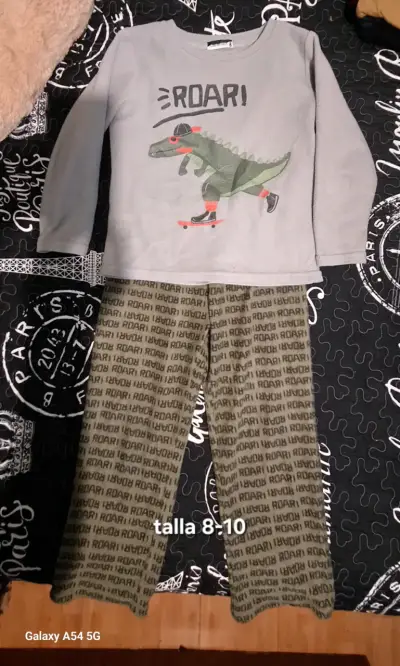 Disfraz de dragón rojo para niños talla 6-8 - miniatura 2