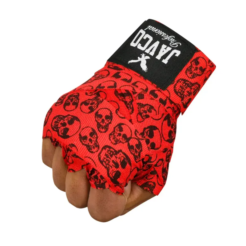 Vendas de boxeo JAYCO rojos con calaveras - 1