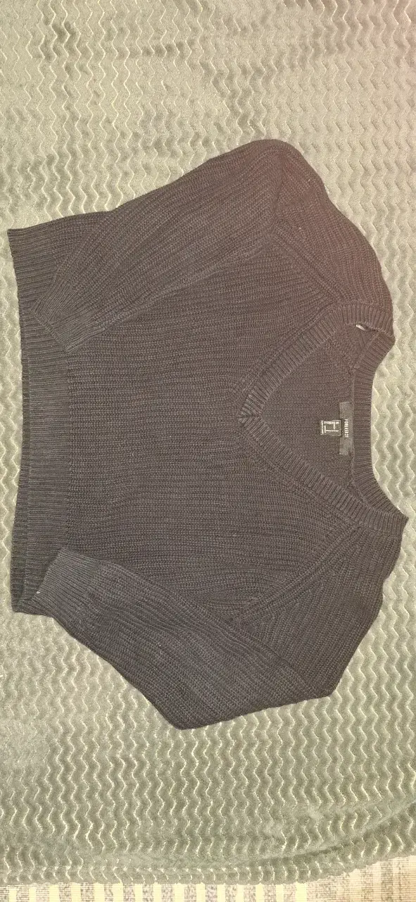 Suéter de punto gris oscuro para mujer - 1