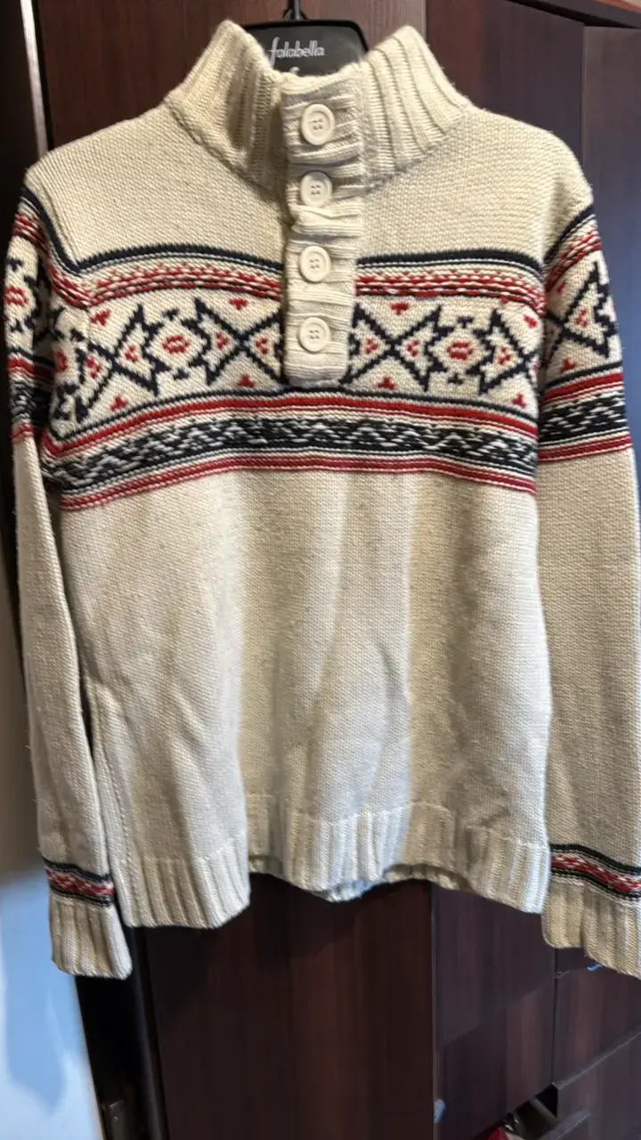 Suéter de lana con diseño étnico - 1