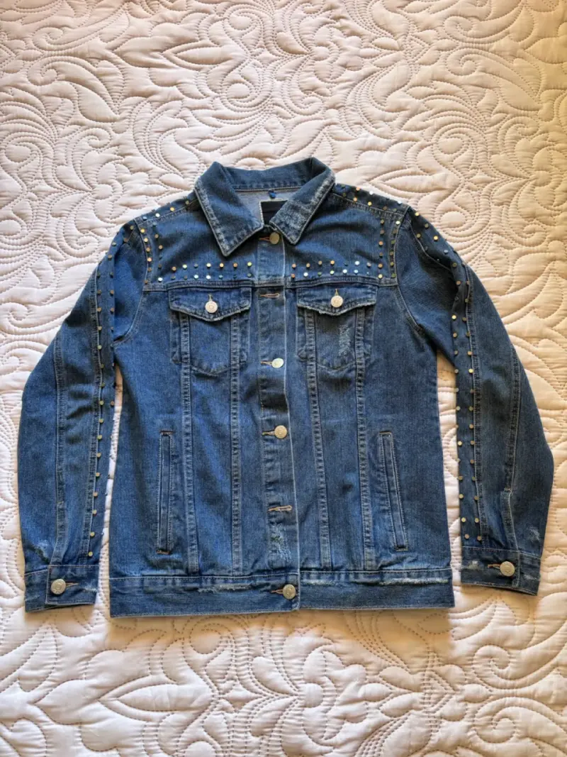 Chaqueta Index de mezclilla con tachas mujer S - 1