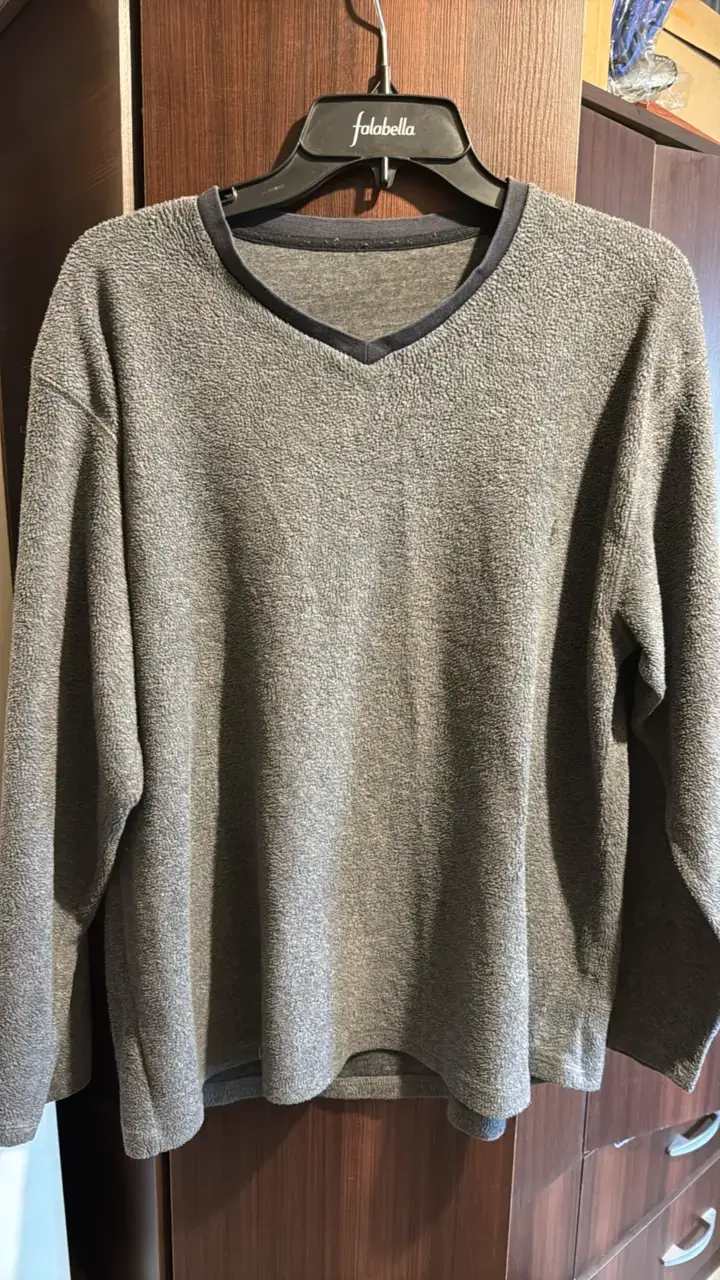 Polerón gris de lana para hombre - 1