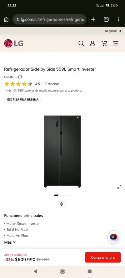 Refrigerador side by side amplio y moderno - miniatura 4