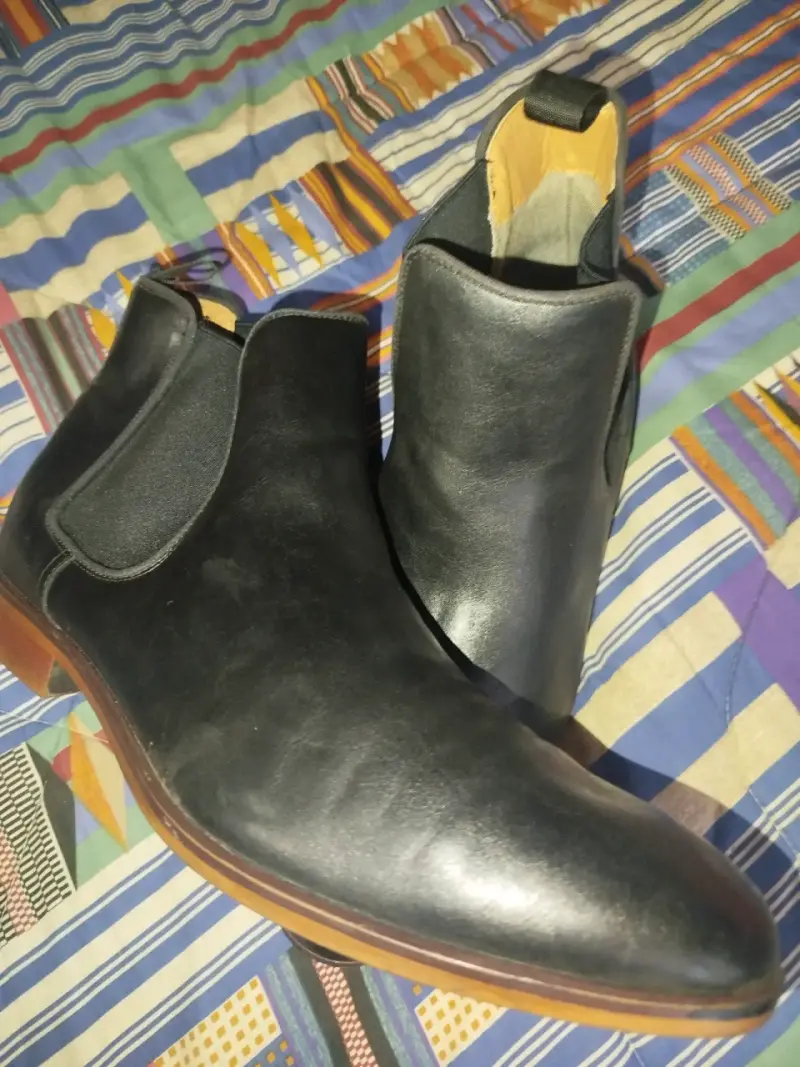 Botines de cuero negro Nuevos - 2