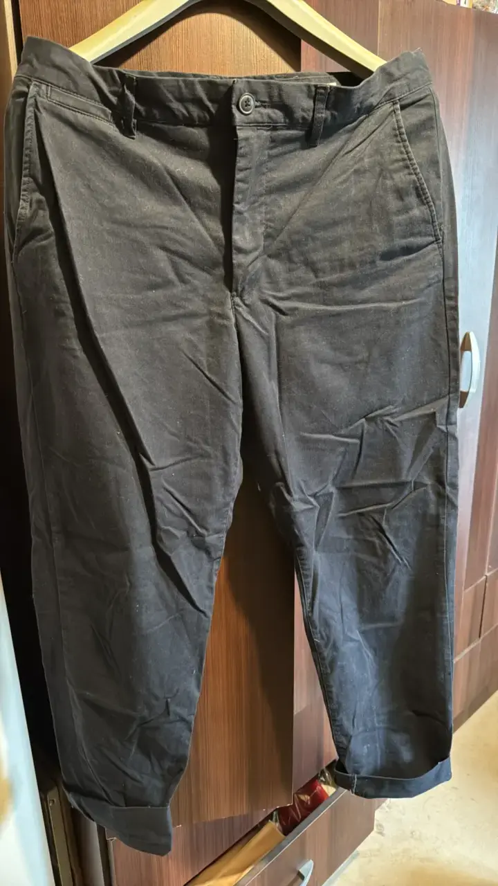 Pantalones de hombre negros casuales - 1