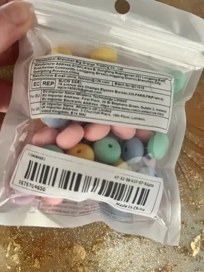 Bolsa de cuentas de silicona para manualidades - miniatura 1