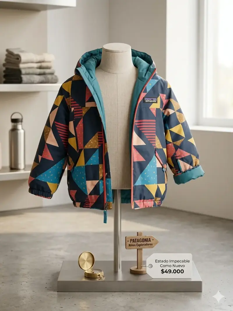 Chaqueta para niños Patagonia con diseño geométrico