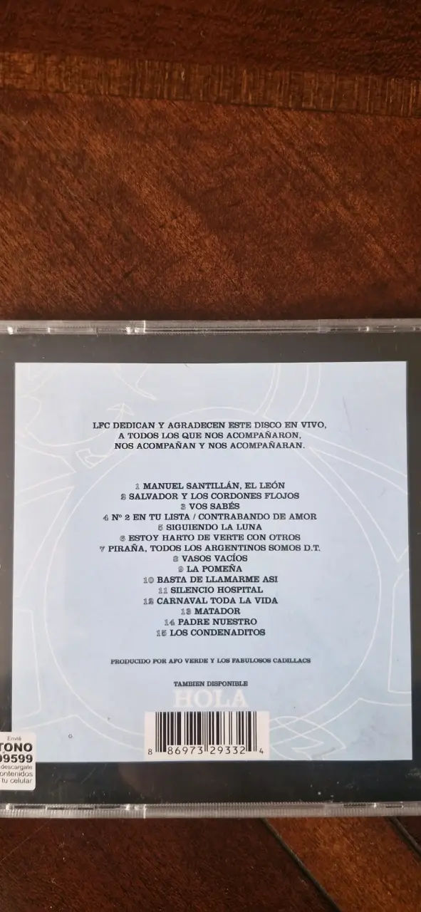 CDs remasterizados 2008 Los Fabulosos Cadillacs Hola y Chau - 5