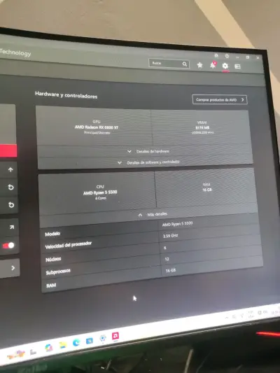 PC GAMER RYZEN | RX 6600XT | 16GB - miniatura 6