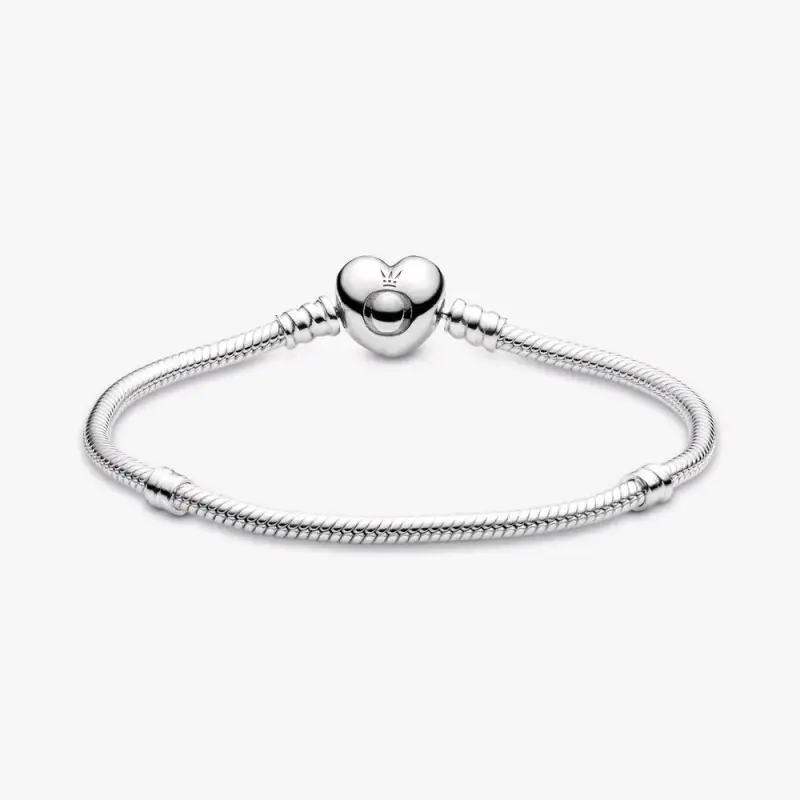 Pulsera Pandora de plata con dije corazón - 2