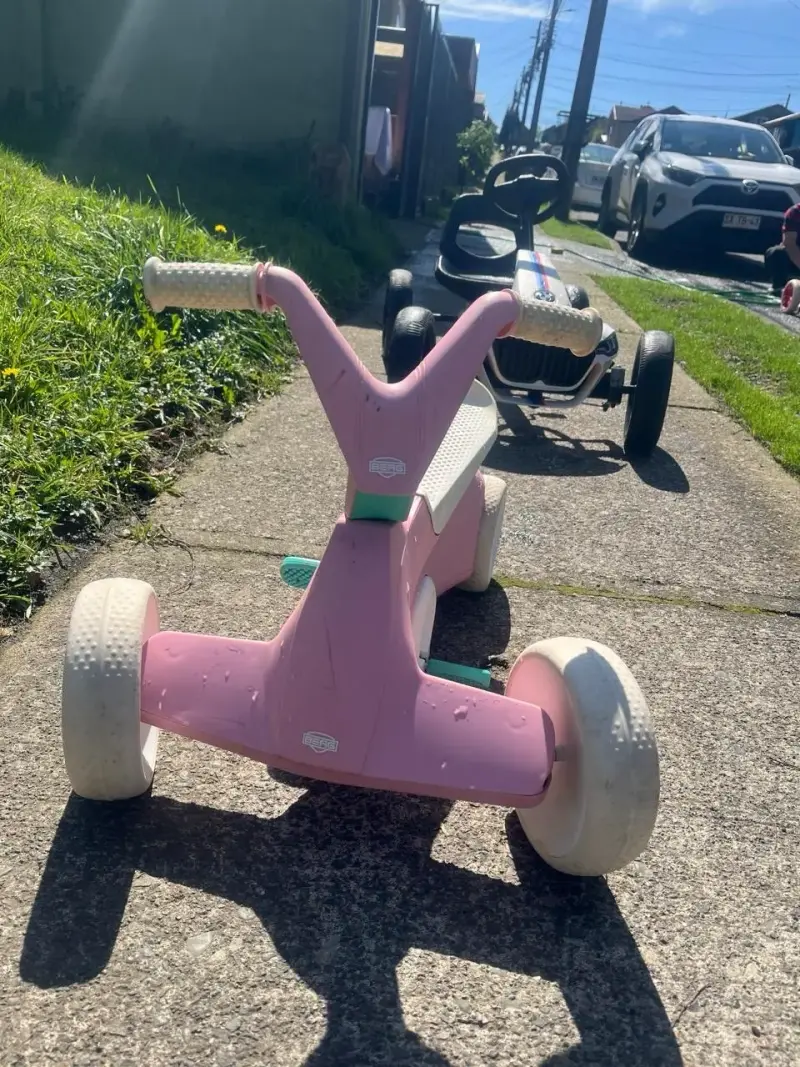 Triciclo infantil rosa para niños - 1