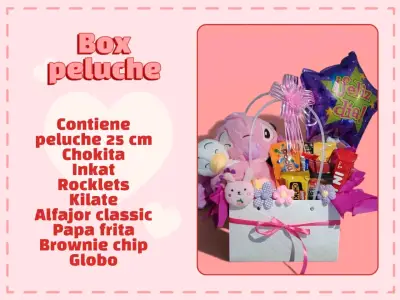 Caja de regalo con peluche y dulces - miniatura 4