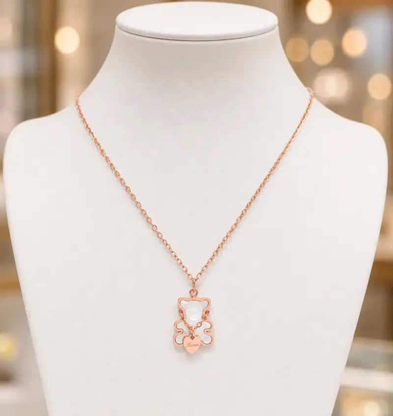 Collar Tous Love oso en oro rosa dije de corazón - 2