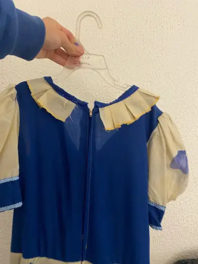 Vestido de baile tradicional azul y beige - miniatura 6
