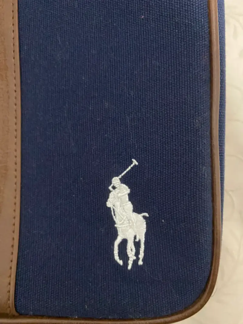 Maletín azul Ralph Lauren con detalles marrones - 5