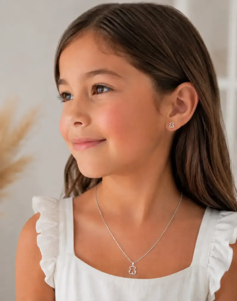 Collar Estilo Tous acero inoxidable oso - 4