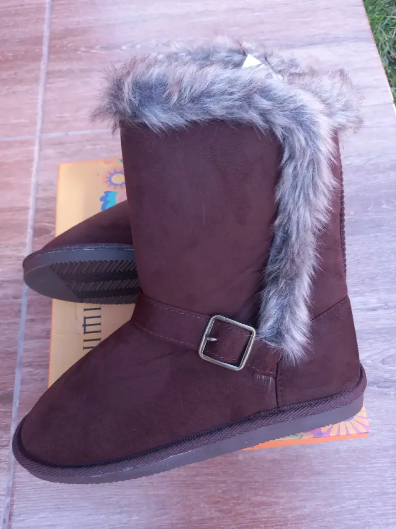 Botas de invierno marrones con forro de piel sintética Index - 3