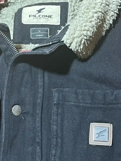 Chaqueta negra con forro de lana Falcone - miniatura 4