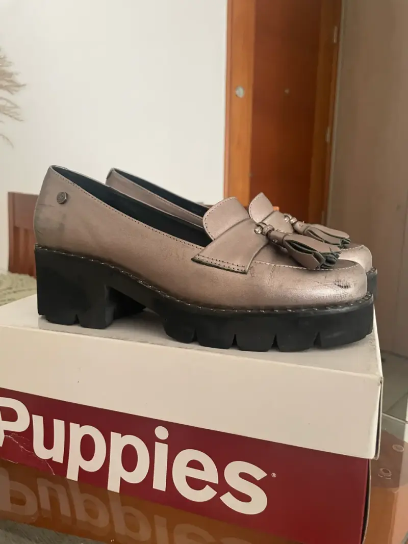 Zapatos de mujer Hush Puppies plateados con plataforma - 4