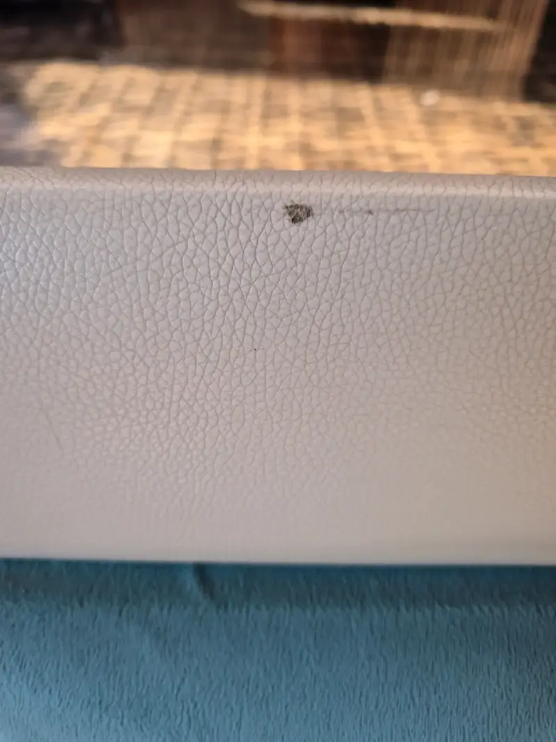 Respaldo de cama tapizado en terciopelo azul - 6