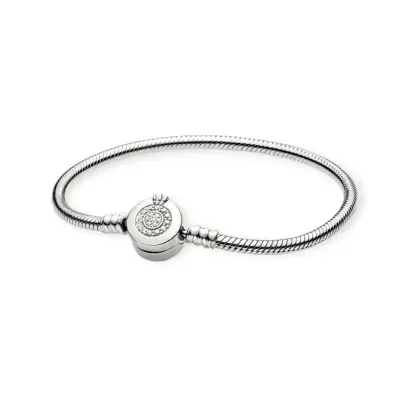 Pulsera Estilo Pandora corona sin grabados - miniatura 1