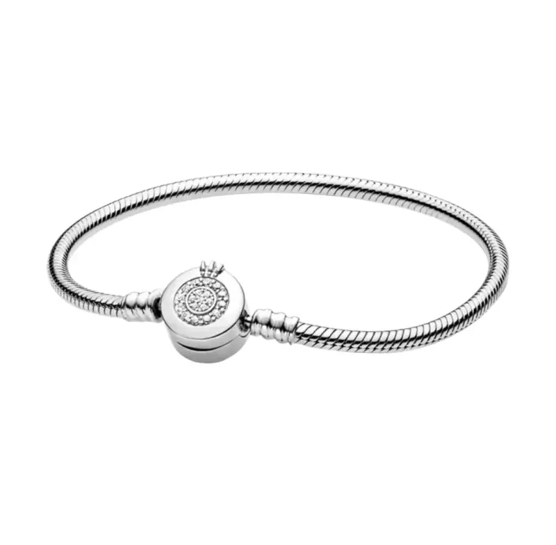 Pulsera Estilo Pandora corona sin grabados - 2