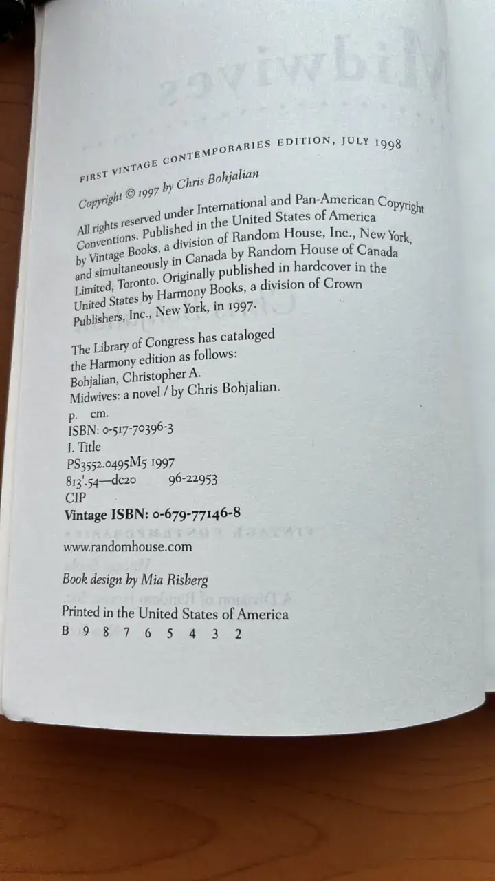 Libro 'Midwives' de Chris Bohjalian - 3